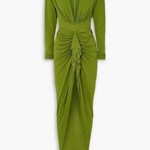 NEW ALEXANDRE VAUTHIER ruched stretch-crepe maxi dress